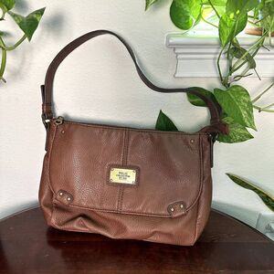 Relic Brown Faux Leather Medium Shoulder Bag Women’s Tan Purse Everyday Casual